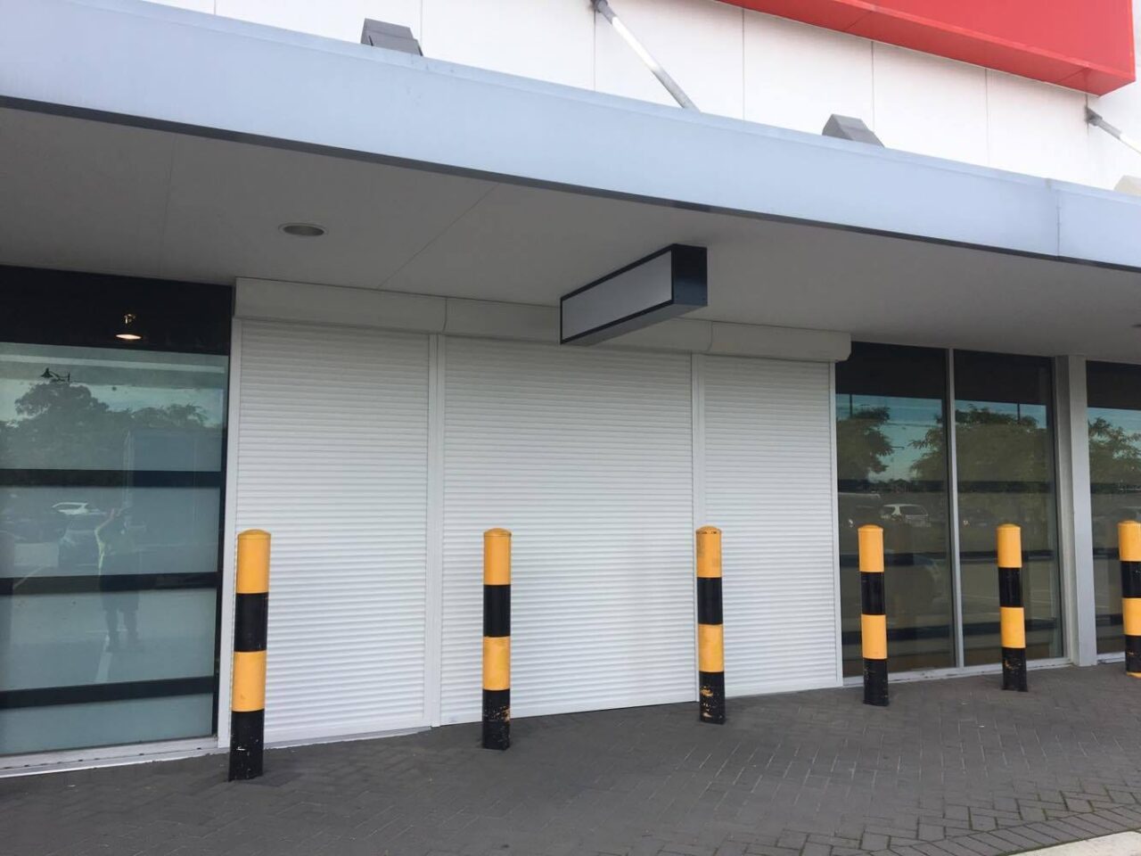 Security roller shutters on a Perth shopfront